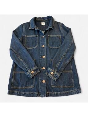 Dark Wash Denim Utility Jacket Small